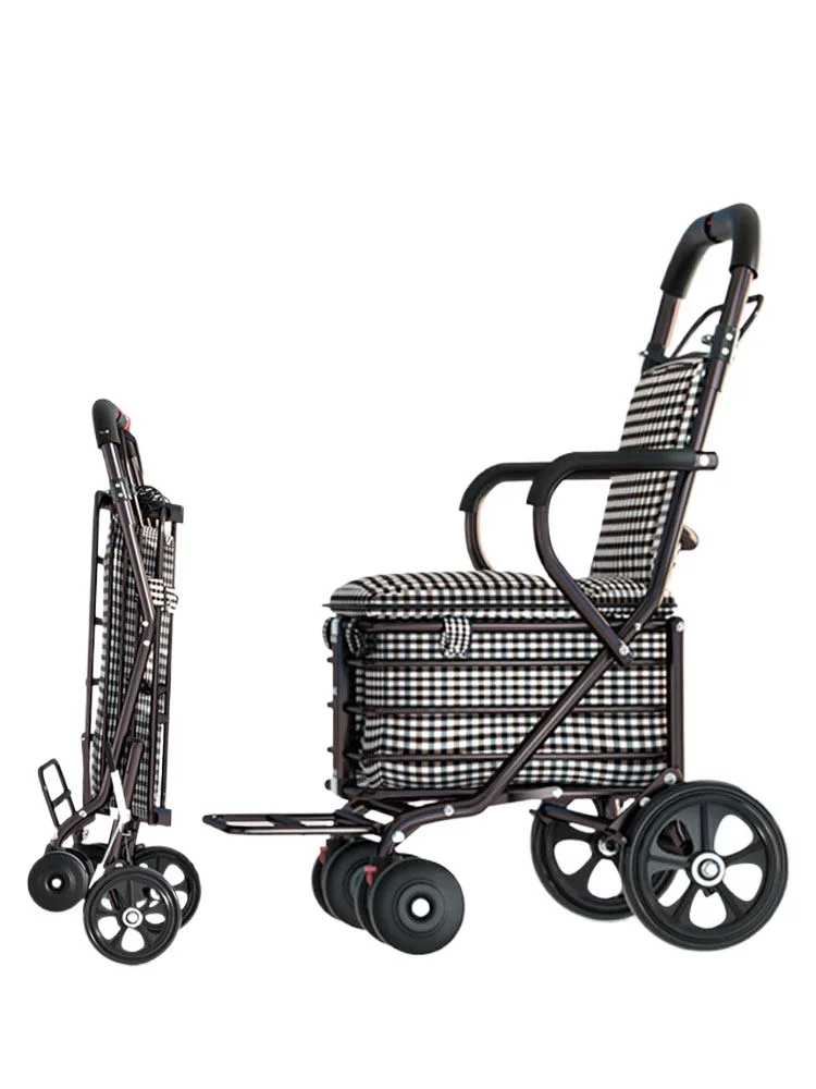 

Hand push help trolley can be pushed, you can take a shopping cart to buy vegetables