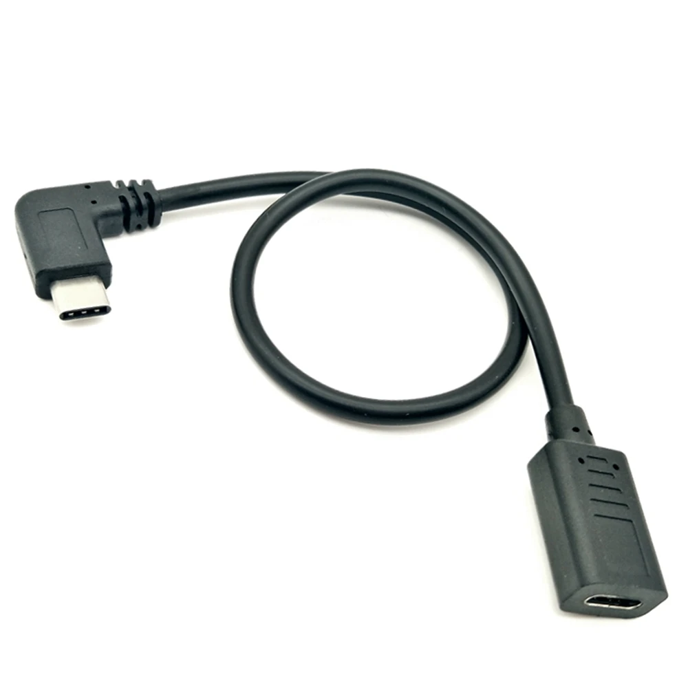 USB2.0 Type-C male to female extension adapter line Type-C elbow 90 degree turn data line side elbow