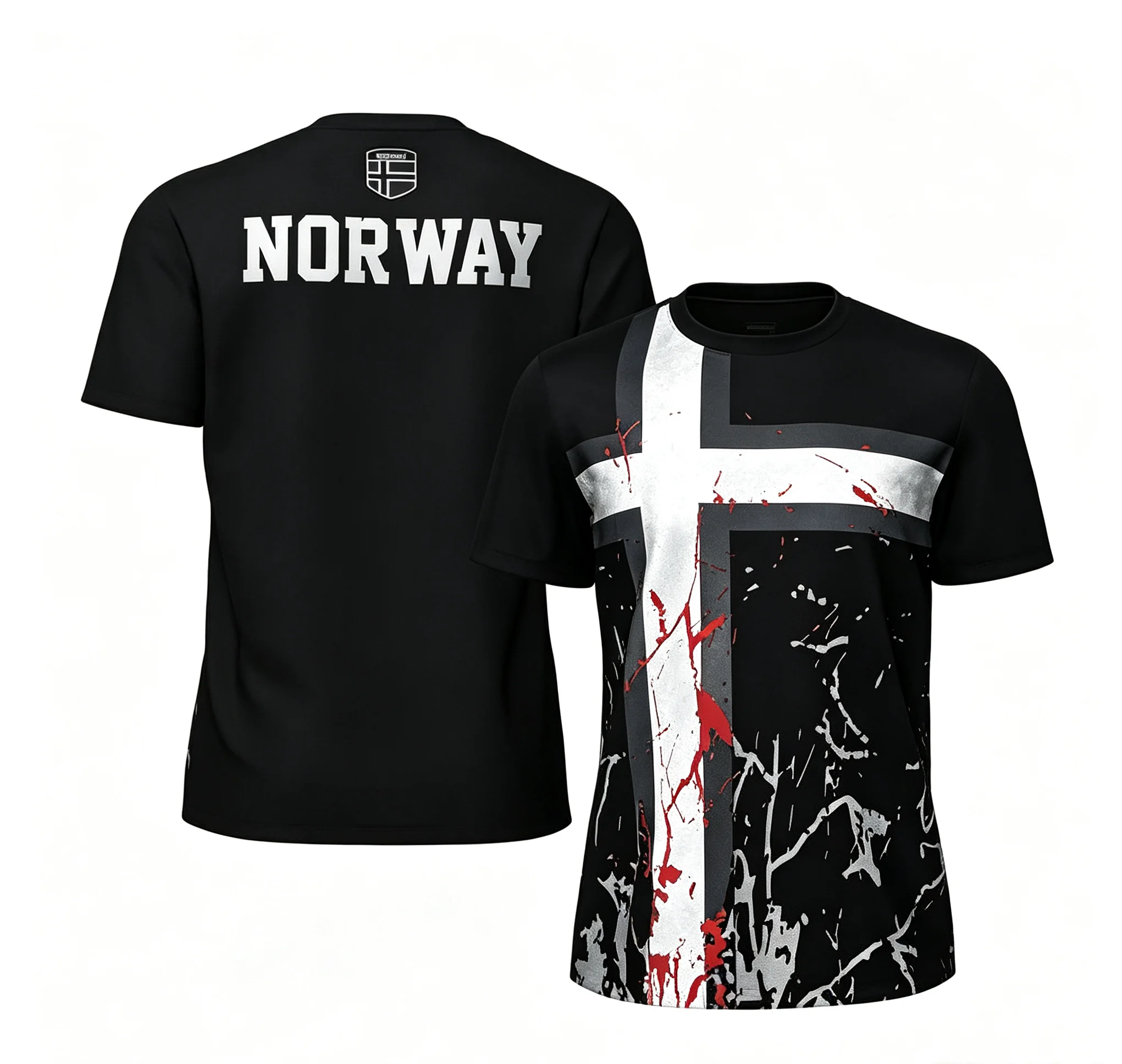 NORWAY Flag 3D Print Sports Quick-dry Breathable Men T-shirt Outdoor Football Jersey Parent-child Short Sleeve Clothing Summer