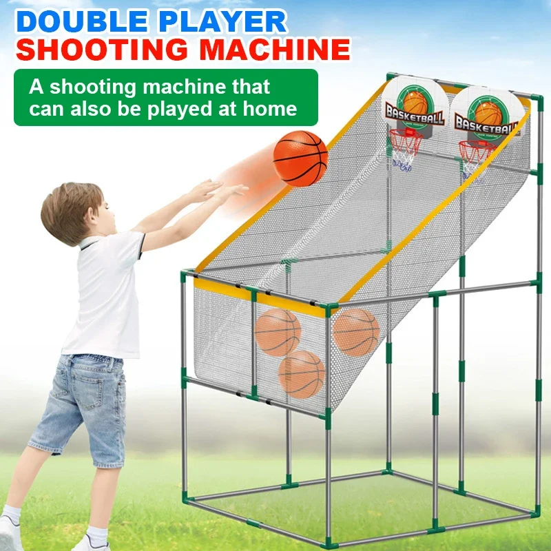 Jouet de tir de basket-ball, tir à double cerceau, jeux d'extérieur de jardin intérieur pour enfants, entraînement sportif pour enfants, garçons et filles