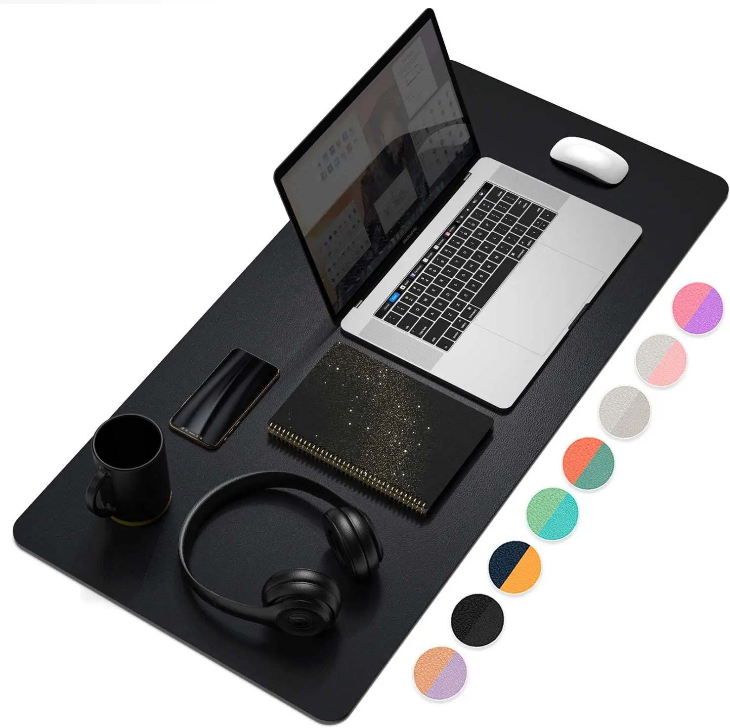 

Large Leather Desk Pad, 31.5x15.7in, Waterproof, Dual Side Use for Office