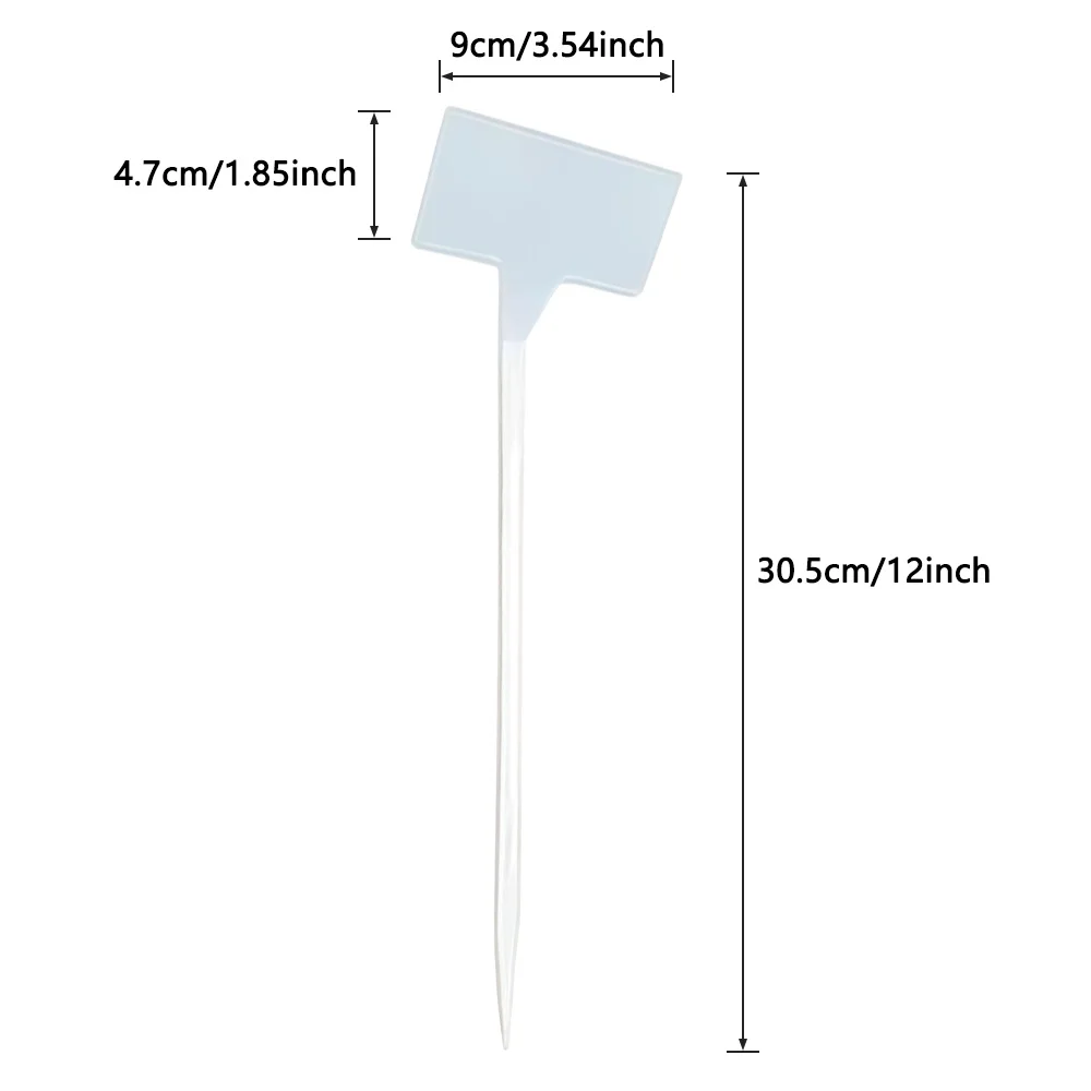 Gardening 31x9x4.5cm Plastic T-shaped Waterproof Durable Plant Label Green Plants Crops Quantity Title Logo Mark Sign Category