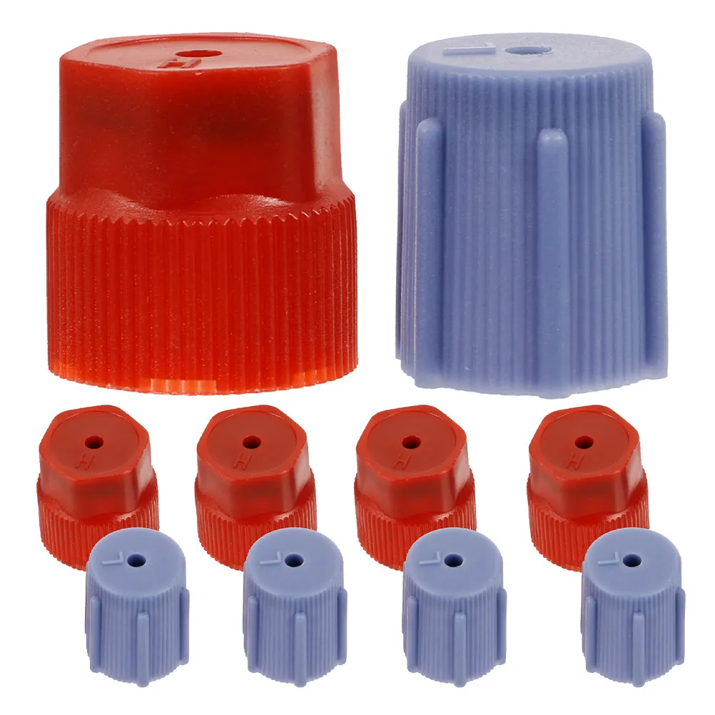 

20Pcs Air Conditioning Service Charging Port Caps Set Leakproof Valve Car Ac Valve Caps Protect Automotive