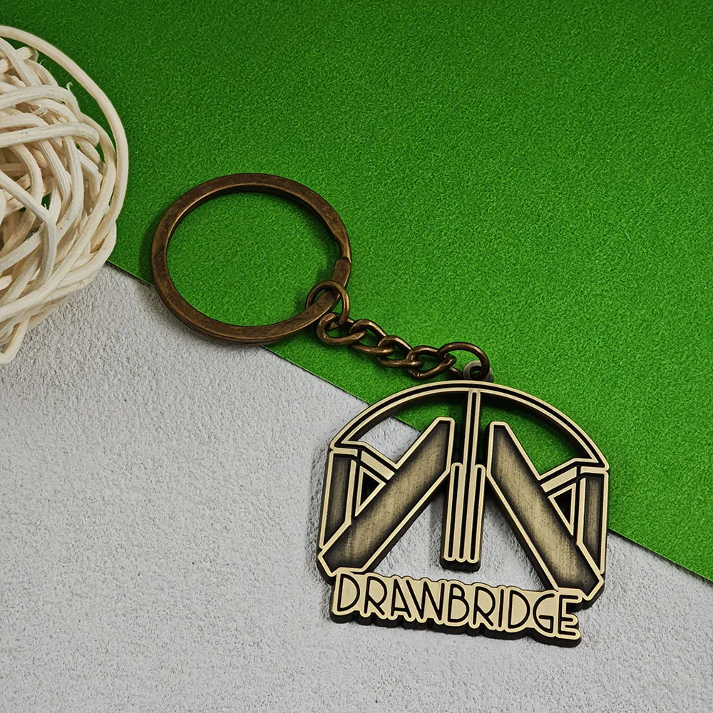 Death Stranding 2 Schlüsselanhänger Metall-Brücke Logo Anhänger Schlüsselring Fragile Logistics Hideo Kojima Spiel-Fans Cosplay Rucksack Auto B – Detail 3