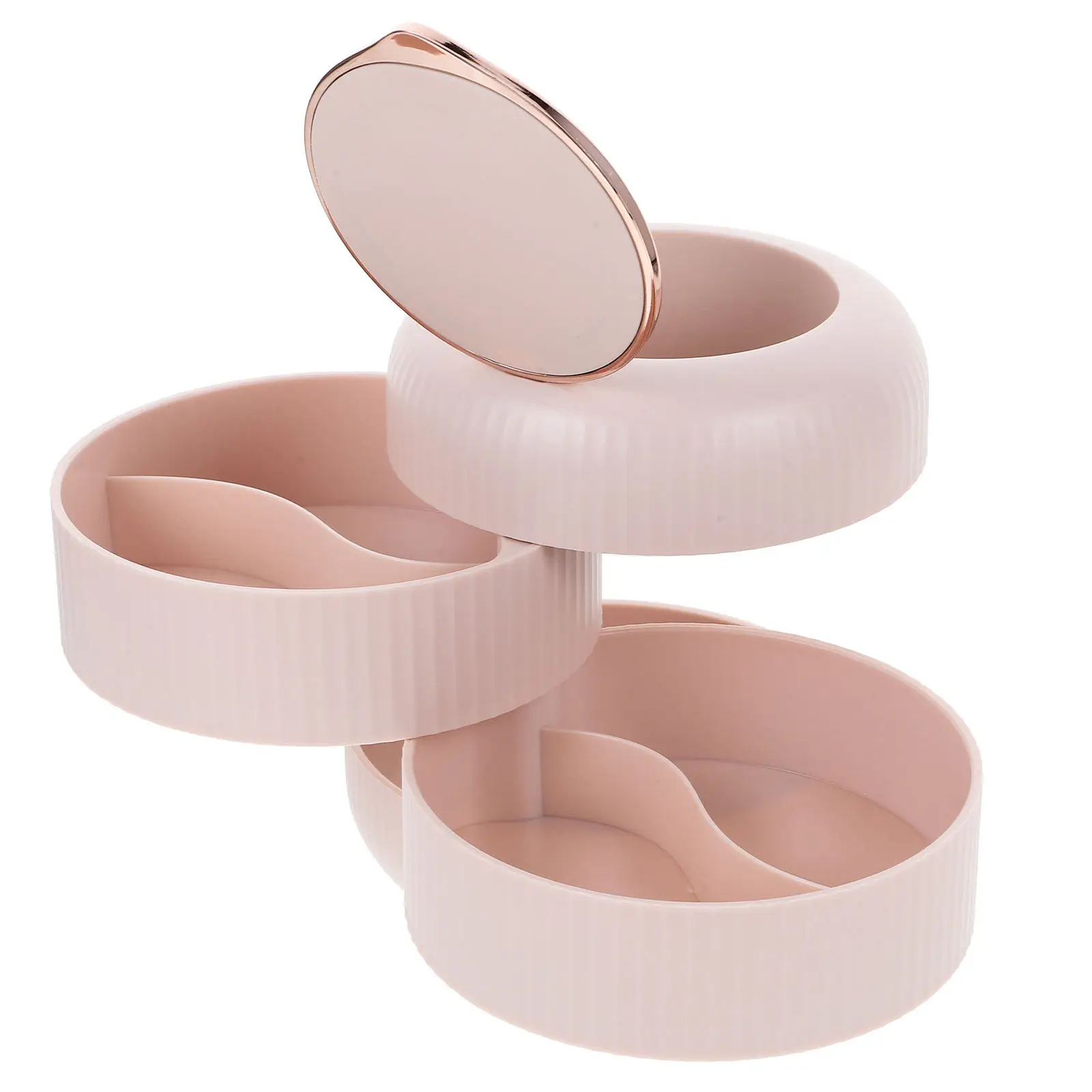 

Tiered Jewelry Storage Box Rotatable Organizer Earrings Necklace Bracelet Display Holder Home Decor Gift Jewelry Organizer