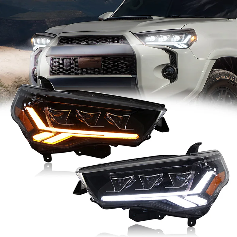 Car Lamp Assembly For 4Runner Headlights 2014 2015 2016 2017 2018 2019 2020 2021 Full LED Front Lights