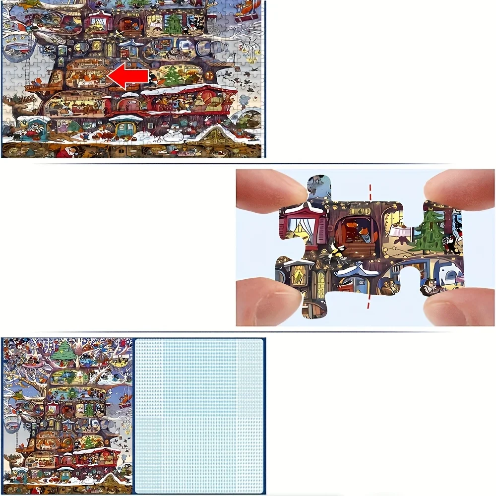 500/1000pcs Adult Puzzle, High-Quality Relaxing Family Game, Perfect for Birthdays, Christmas, Halloween, and Gifts, Best Choi