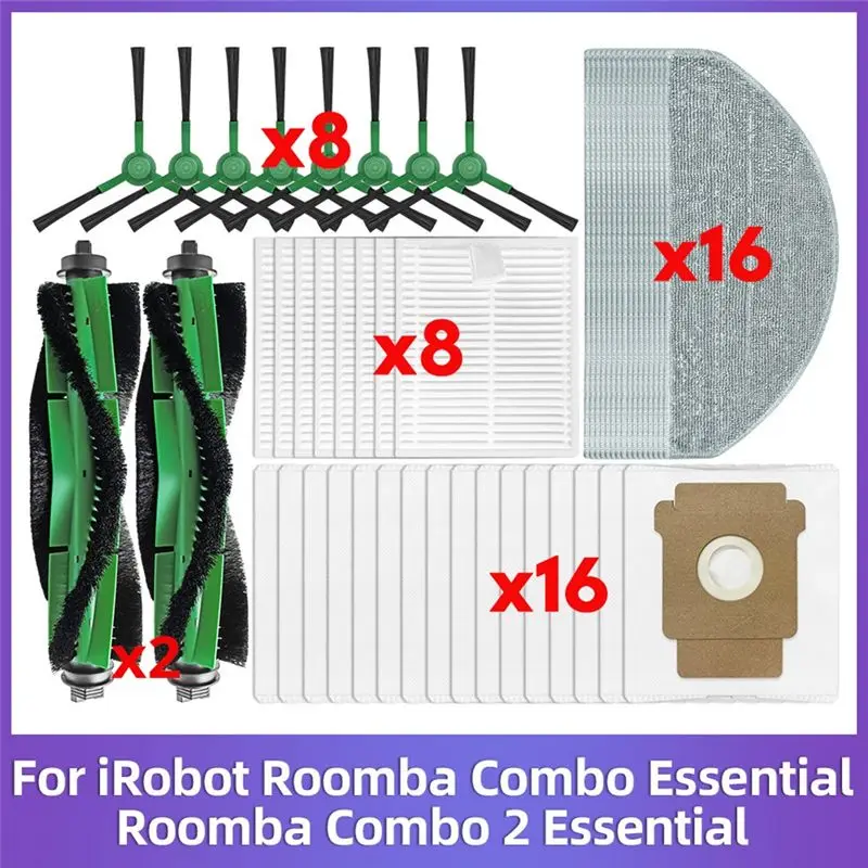 BHTS-For Irobot Roomba Combo Essential /2 Essential, Roomba Vac 2 Essential Dust Bag Sweeper Spare Parts