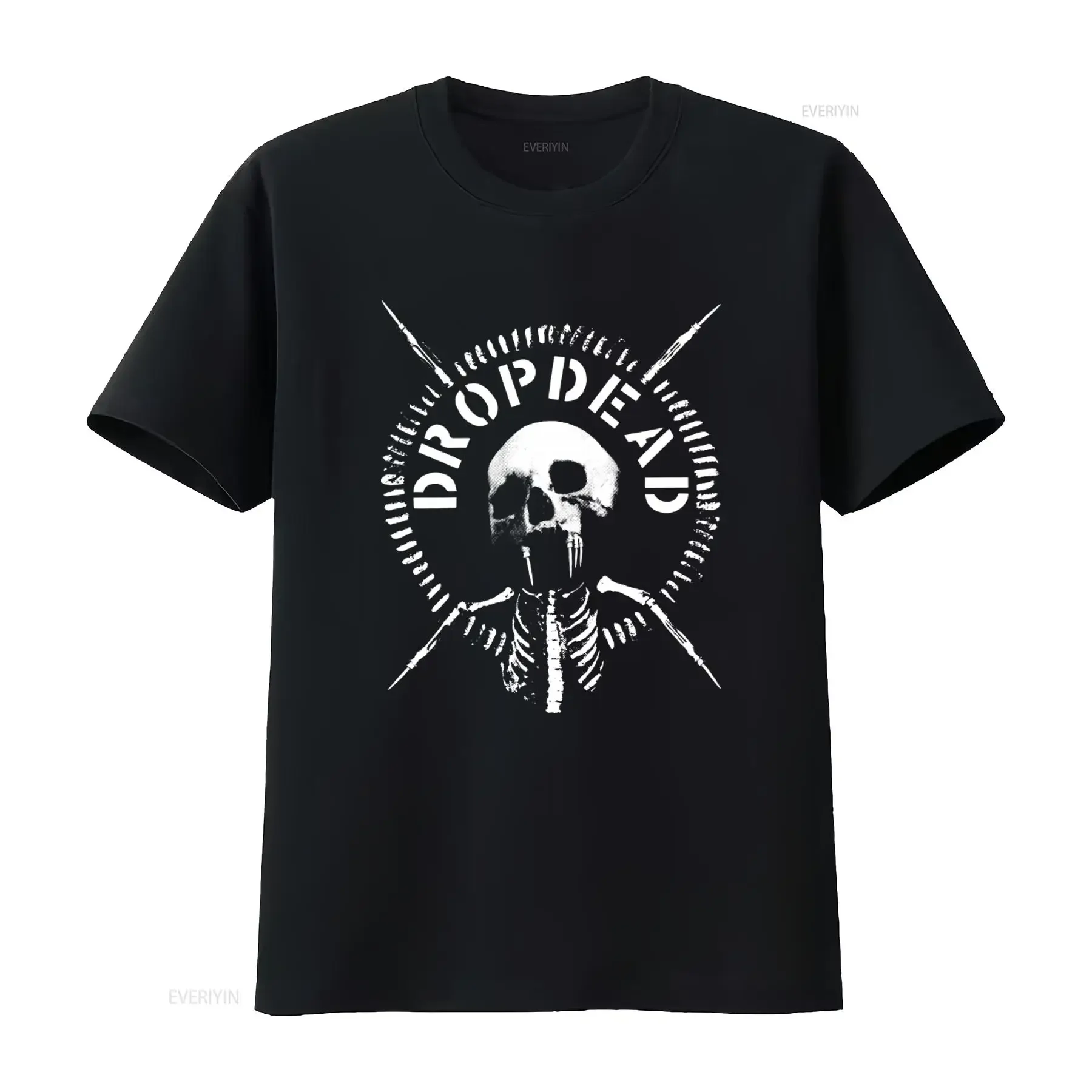 Camiseta Vintage Dropdead Hardcore Crust Punk Band Grindcore Dystopia Y2K - Merchandise Unissex Casual Lavado e Versátil