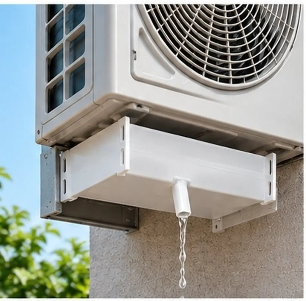 Air Conditioner Drip Tray for Outdoor Unit – 5.3x2.2x2 Inch Condensate Pan to Prevent Water Leakage