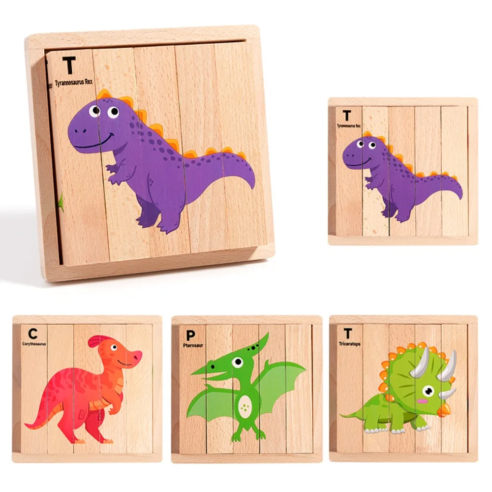 

Wooden Wooden Animals Puzzle Educational Matching Traffic Wood Puzzle Toys 3D Montessori Educational Jigsaw Toys Girls Boys
