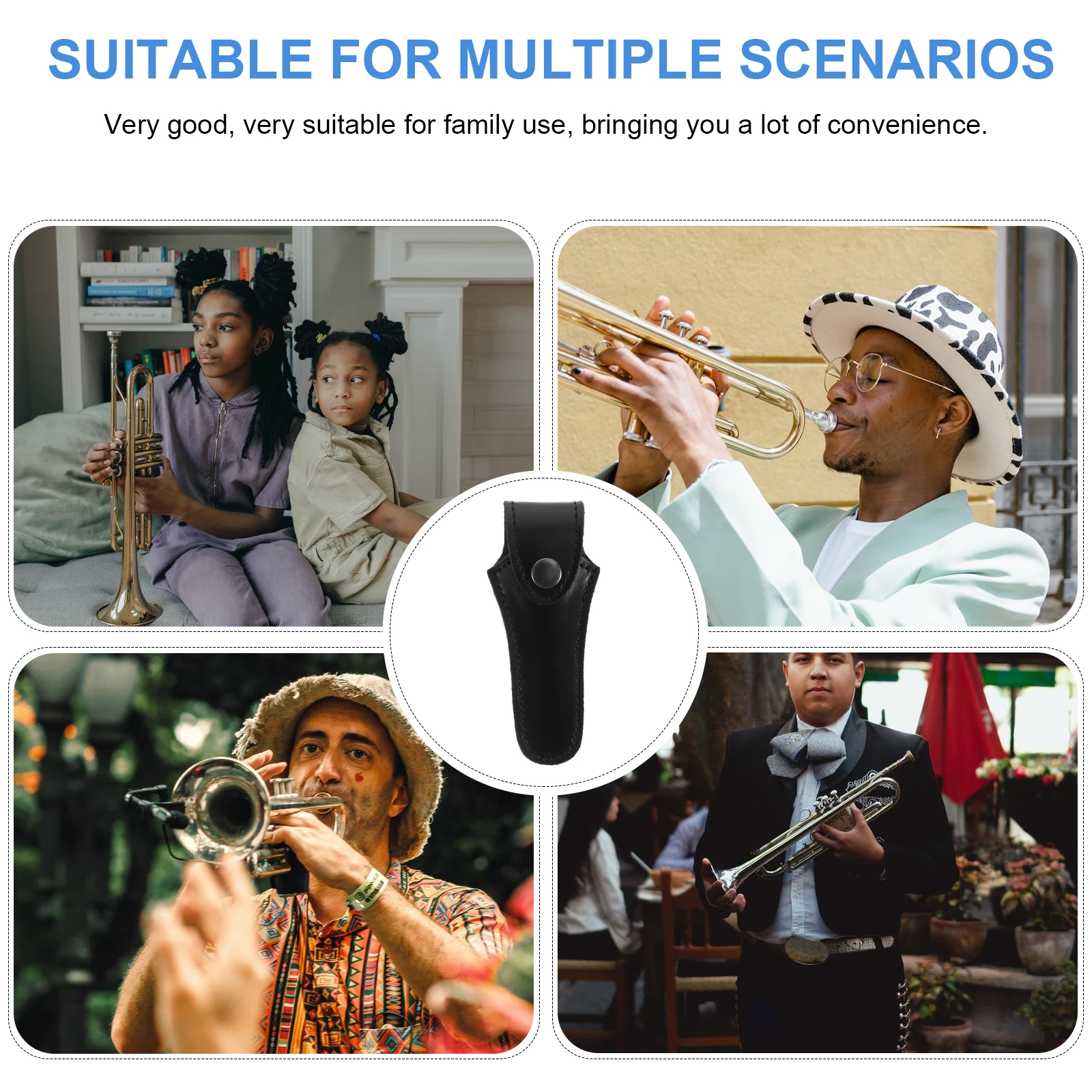 

Horn Mouthpiece Storage Bag Tender Protective Cover Small Lightweight Portable Storage Pouch for Musical Instrument Accessories