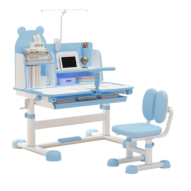 

Children's learning lift table, posture sponge back chair, reading and writing reading