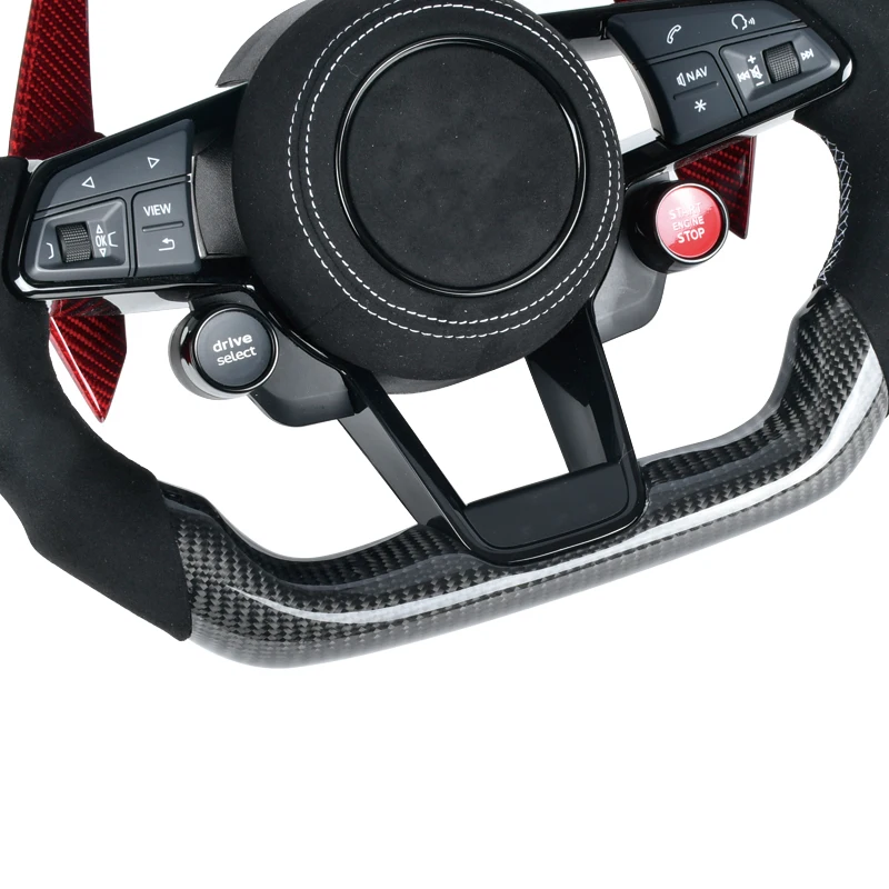 لأودي TT/R8/TTRS/TTS MK2/MK3 مخصص ألياف الكربون التحكم في عجلة القيادة