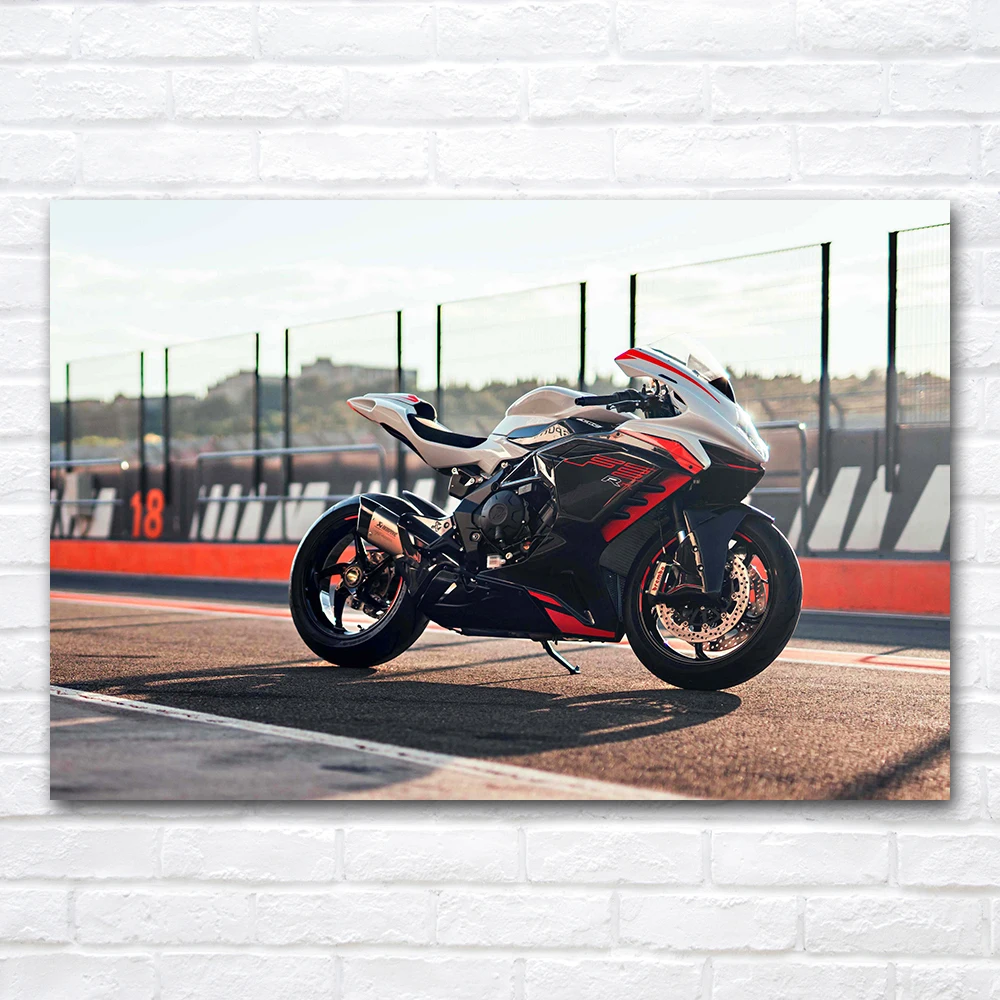 Agusta F3 RR Sports Bike Poster Motorcycle Wall Art Canvas Prints Framed Painting For Living Room Home Decor