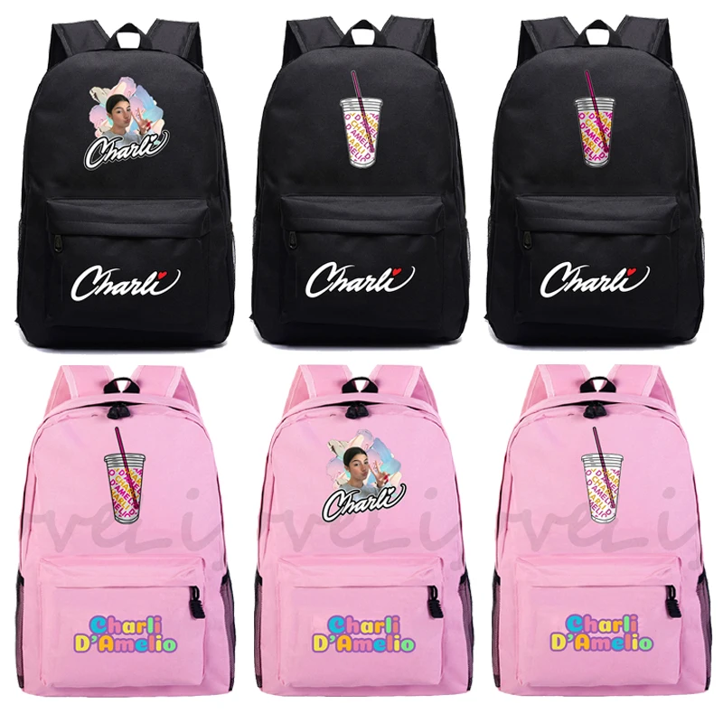 Mochila Charli Damelio Rugzak Vrouwelijke Rugzakken Casual Rugzakken School Book Tassen Voor Tienermeisjes Jongens Rugzak Schooltas