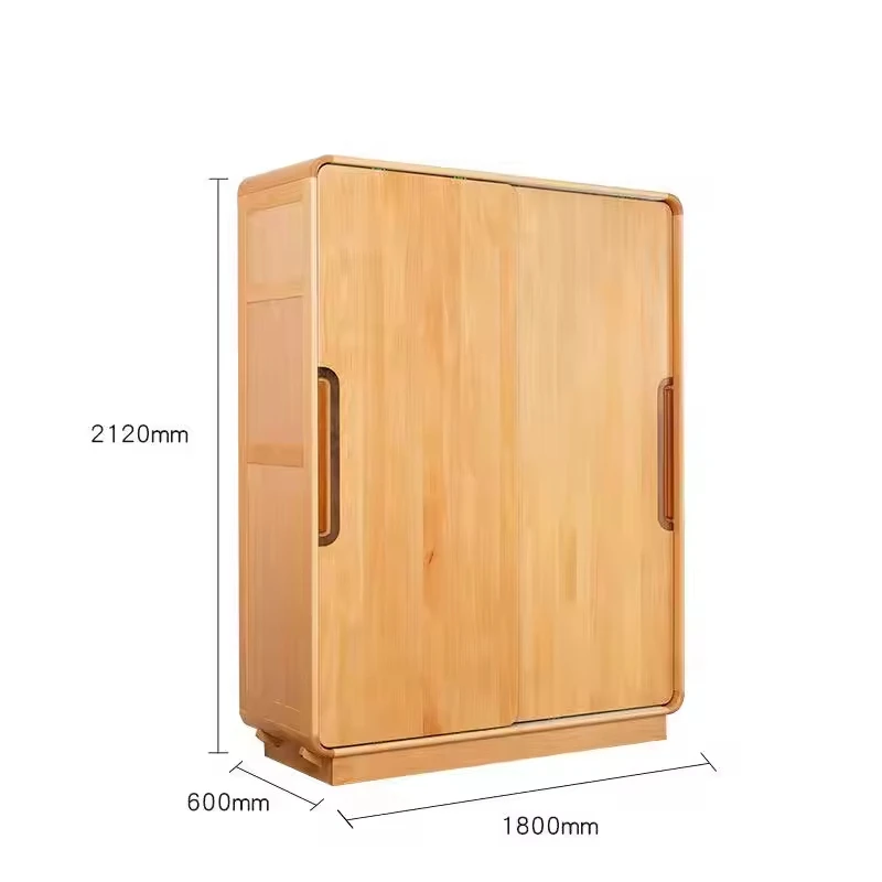 Wooden Door Closet Embedded Finger Flush Pull Wooden Wardrobe Sliding