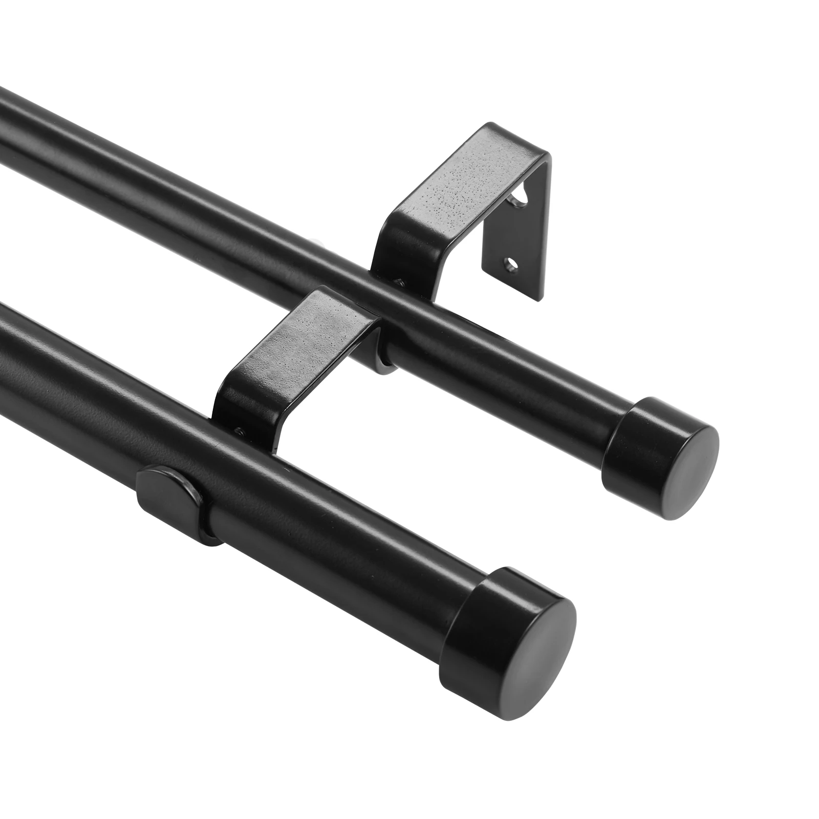 SucceBuy 1 Inch Double Curtain Rods 36-72/72-144 Inches Rods for Windows 24-68/69-140 Inches Telescoping Dual Curtain Rod