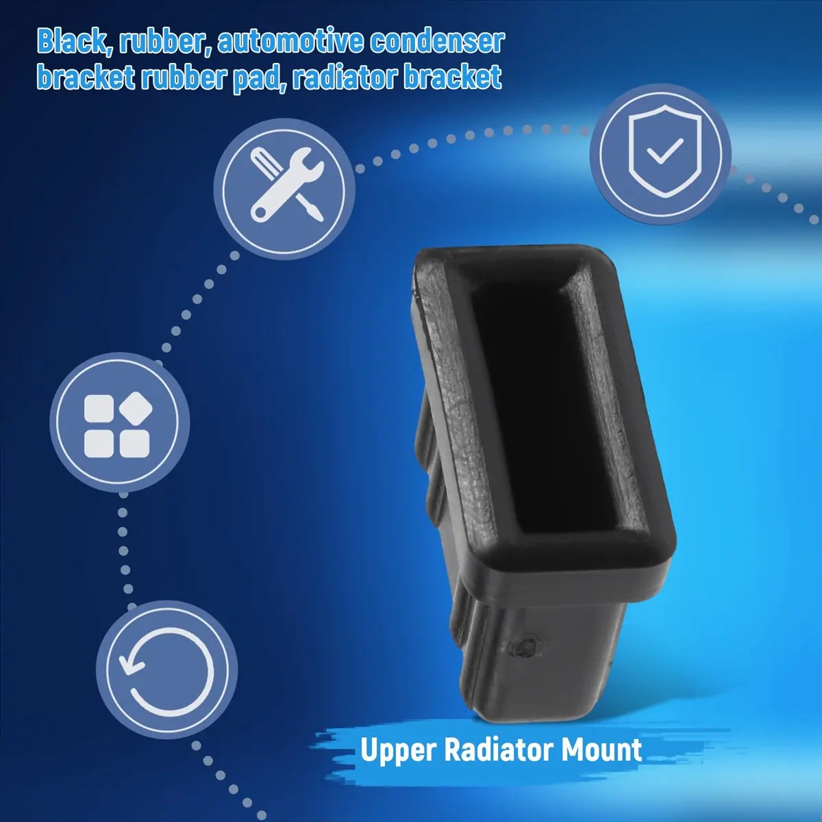 Super Sale 17111712911 Rubber Engine Upper Radiator Mounts for BMW E32 E38 E34 E39 735I 1988-1992 740I 1993-1994 750IL 1988-19