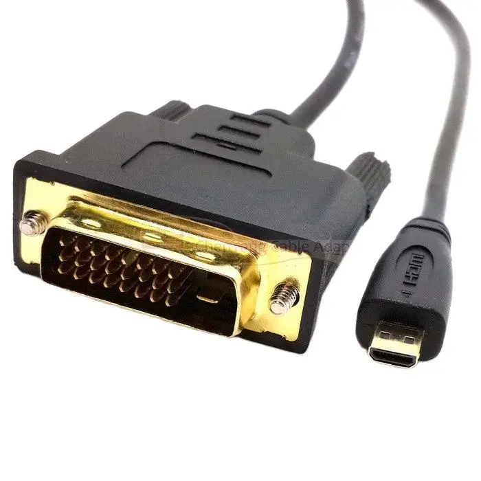 High Speed HDMI-compatible Cable Micro HDMI To DVI DVI-D 24+1Pin Adapter Cables 3D 1080p For LCD DVD HDTV XBOX PS3 1m 1.8m 6ft