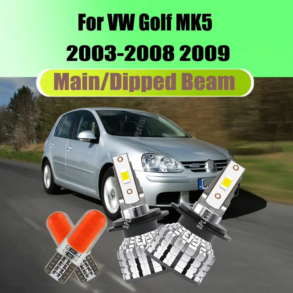 

LED Preium CSP Car Headlamps powerful turbofan design to dissipate the heat For VW Golf MK5 2003 2004 2005 2006 2007 2008 2009