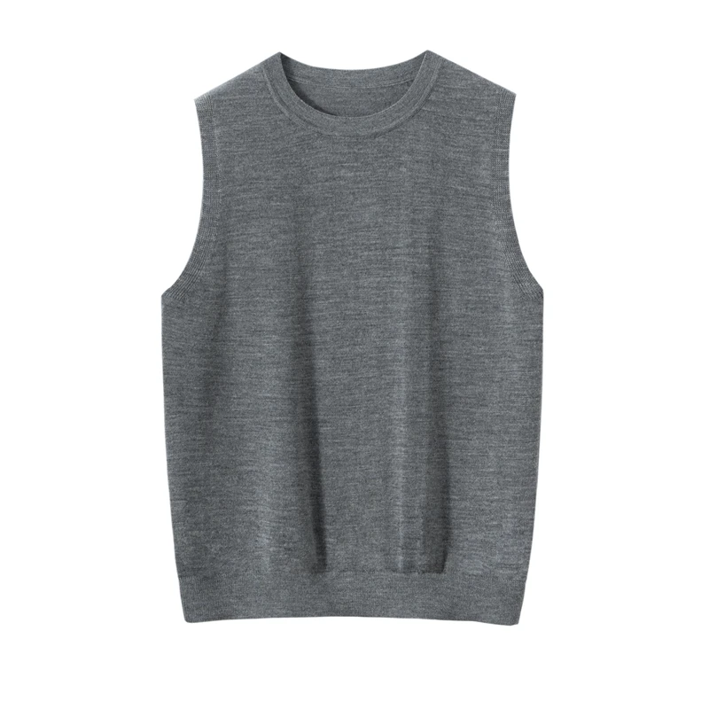 

Premium Spun Yangzhou Yarn Knitted Vest Lightweight Svel round Ne Inner Wear for Women Spring Summer Soft Wool Blend