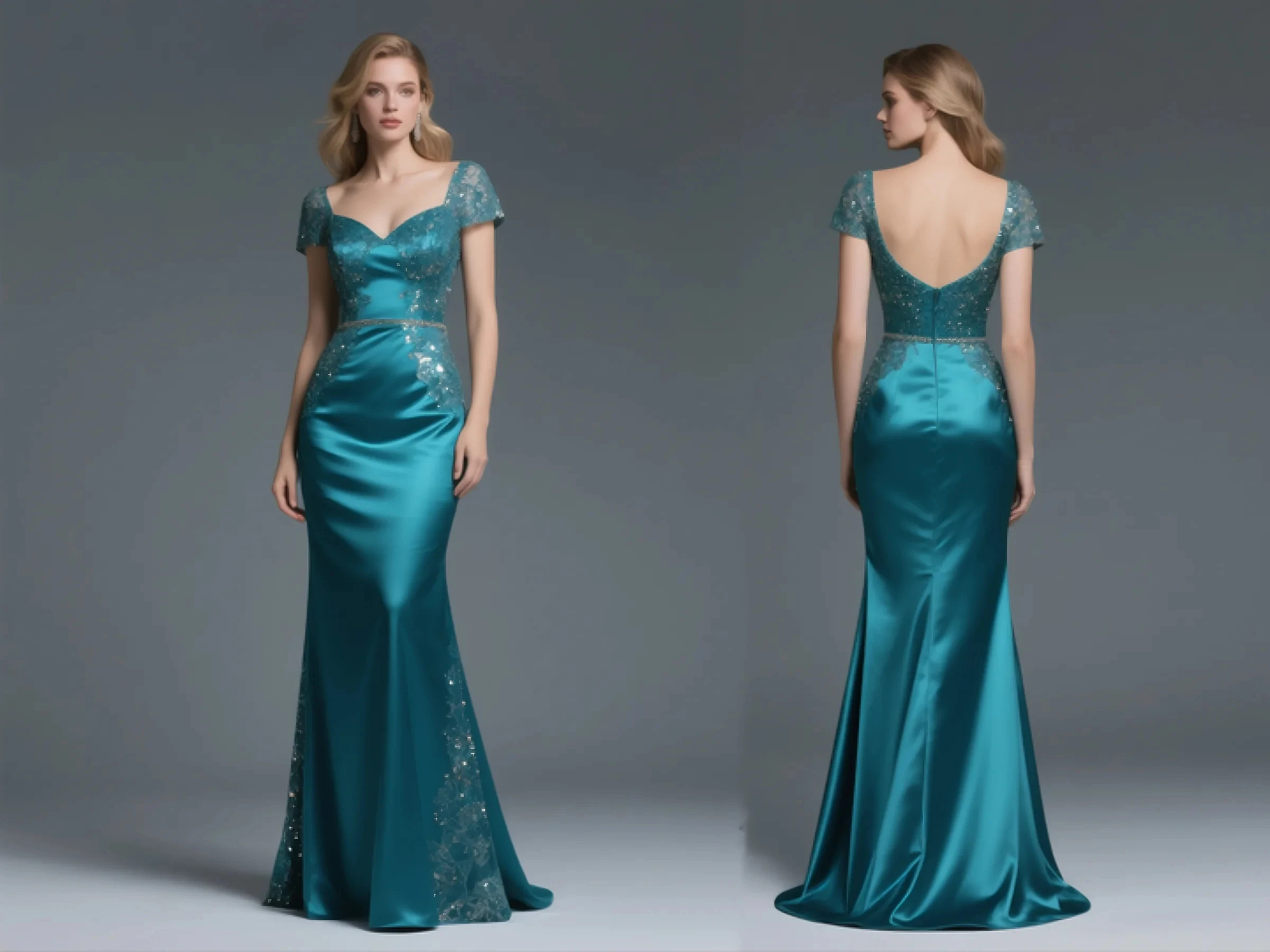 Элегантное платье-русалка для матери невесты с блестящим V-образным вырезом и короткими рукавами, атласные аппликации, свадебное платье для гостей, 2025 г., бесплатно по индивидуальному заказу