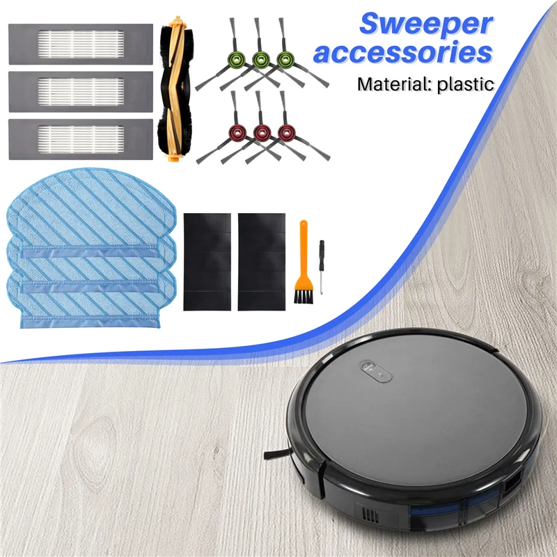 ABNL مناسبة لملحقات روبوت الكنس Ecovacs Deebot OZMO 950 920، فرشاة جانبية للفرشاة الرئيسية، فلتر HEPA، ممسحة خرقة