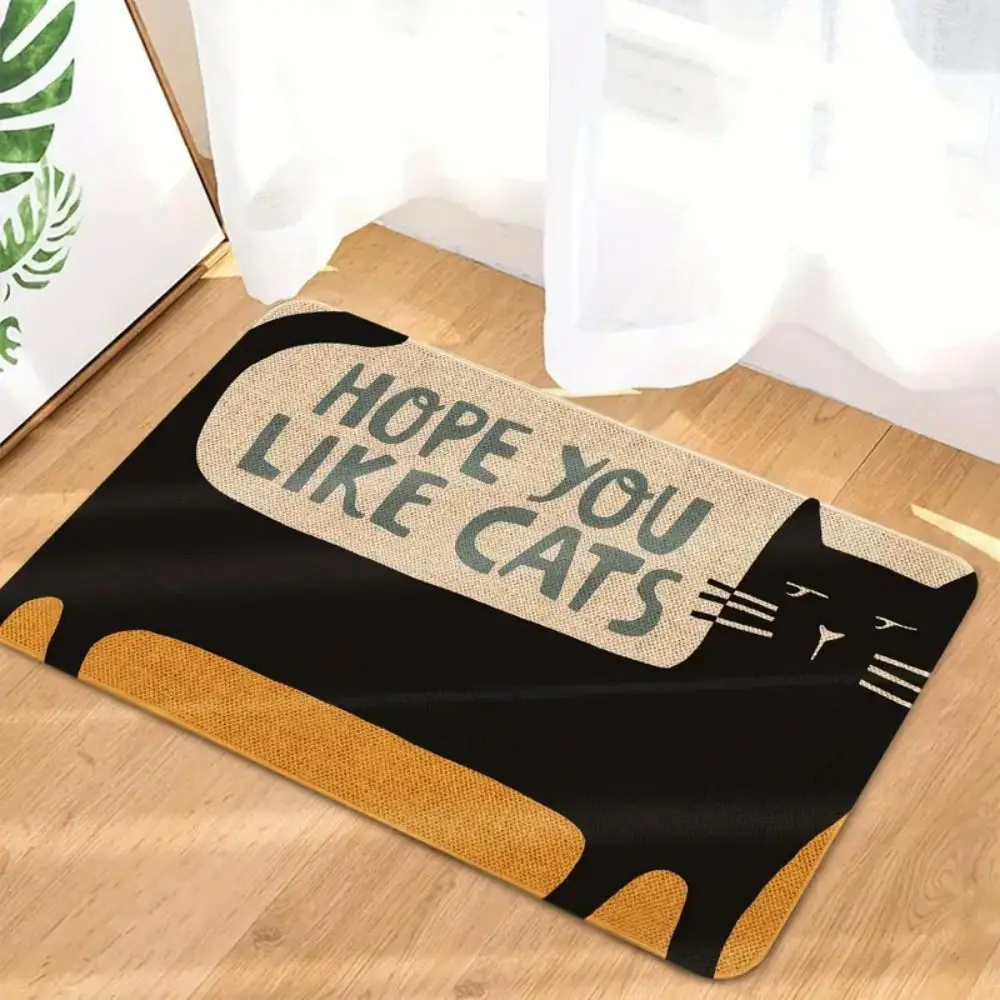 

VIKAMA черный кот дизайн ковер в помещении и на открытом воздухе грязеотталкивающий коврик для гостиной диван спальня комфортный коврик украшение дома