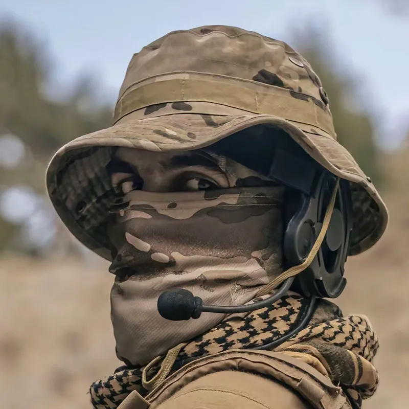 Outdoor Special Forces Tactical Bennie Hat Breathable Sunshade Round Edge Hat Tactical Mountaineering Hat Scarf