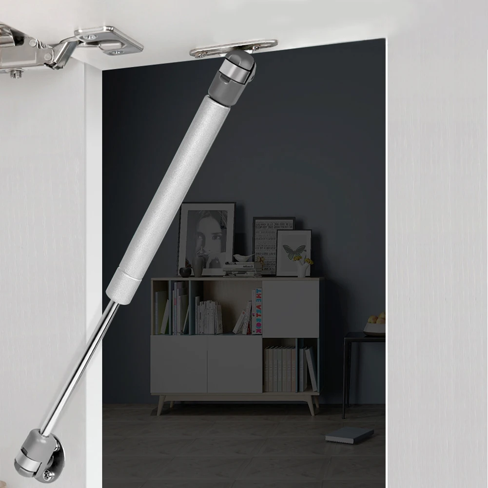 80N/100N/120N Hydraulic Gas Stay Holder Stay Soft Close Open 2pcs Support Cabinet Hinges Silent for Kitchen Cupboard