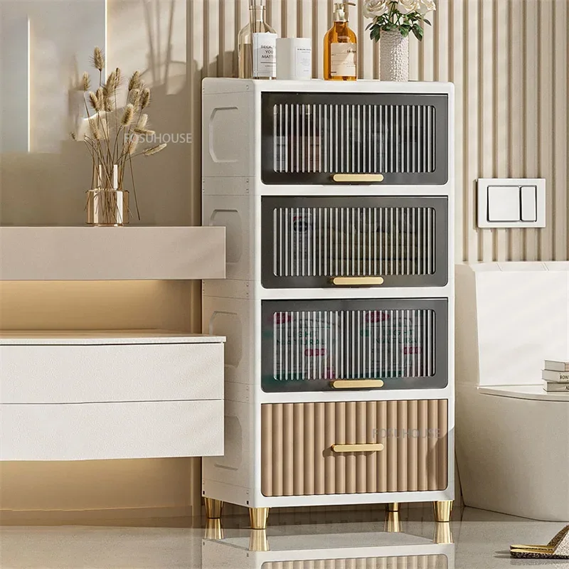 Modern Bathroom Vanity Toilet Side Narrow Cabinet Household Bathroom Gap Cabinet Multifunctional Storage Rack Bathroom Furniture