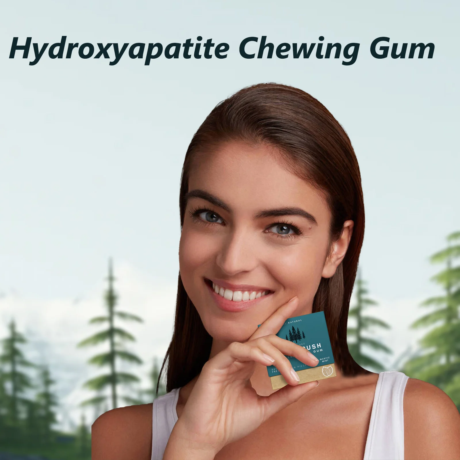 Sugar-Free Xylitol Chewing Gum with Propolis, Mastic Mint Flavor, Fresh Breath & Daily Oral Care, 18 Pieces