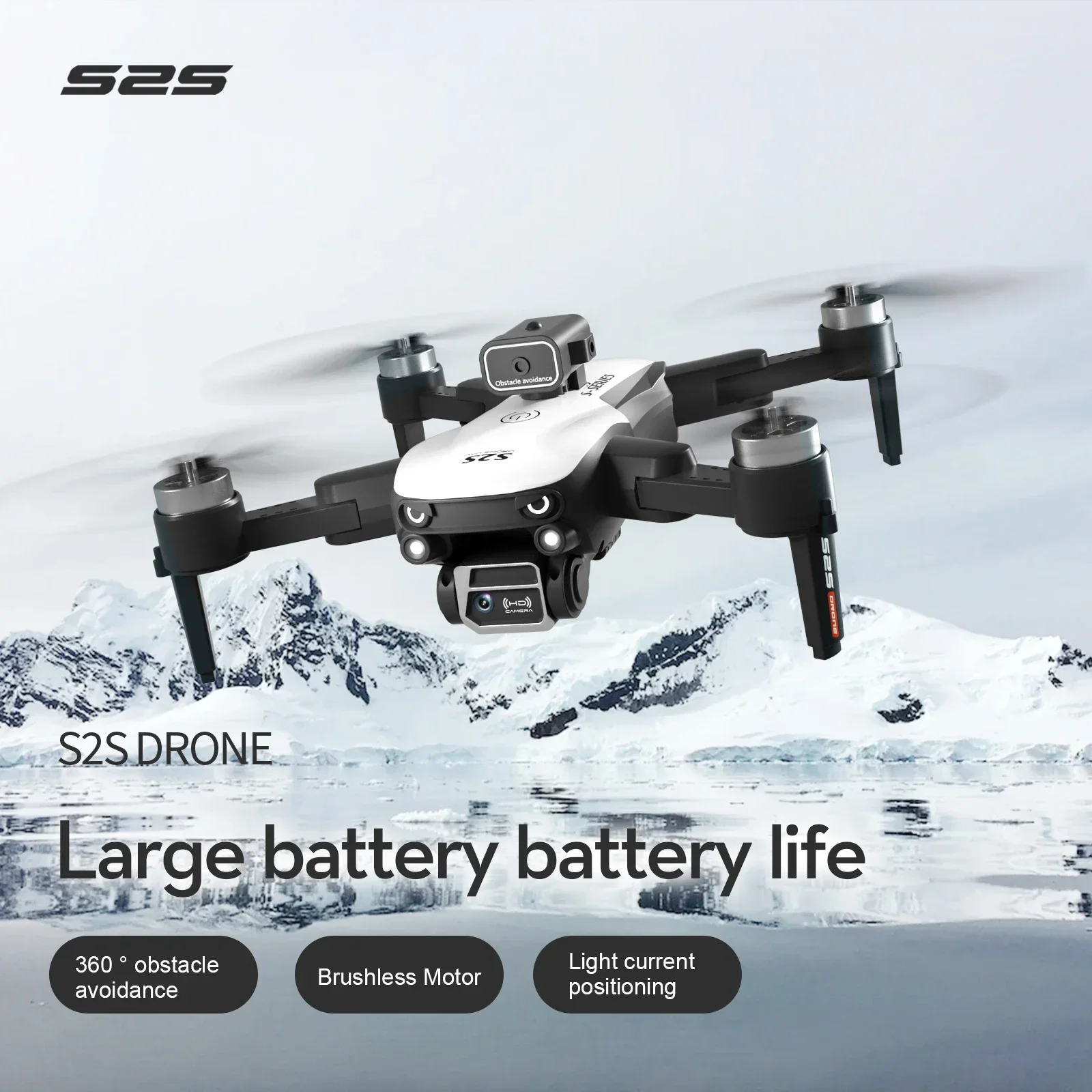 

New LS-S2S Mini Drone Brushless Optical Flow 6K HD Dual Camera Ultra Long Four Axis Aerial Photography Remote Control Dron Toy