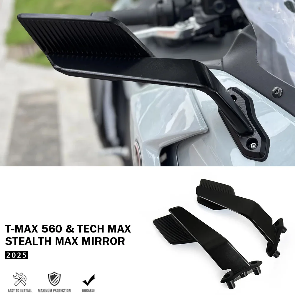 For YAMAHA T-MAX560 T-MAX 560 TMAX560 Tech Max 560 2025 New Motorcycle Rear View Mirrors Adjustable Aluminum Mirror Accessories
