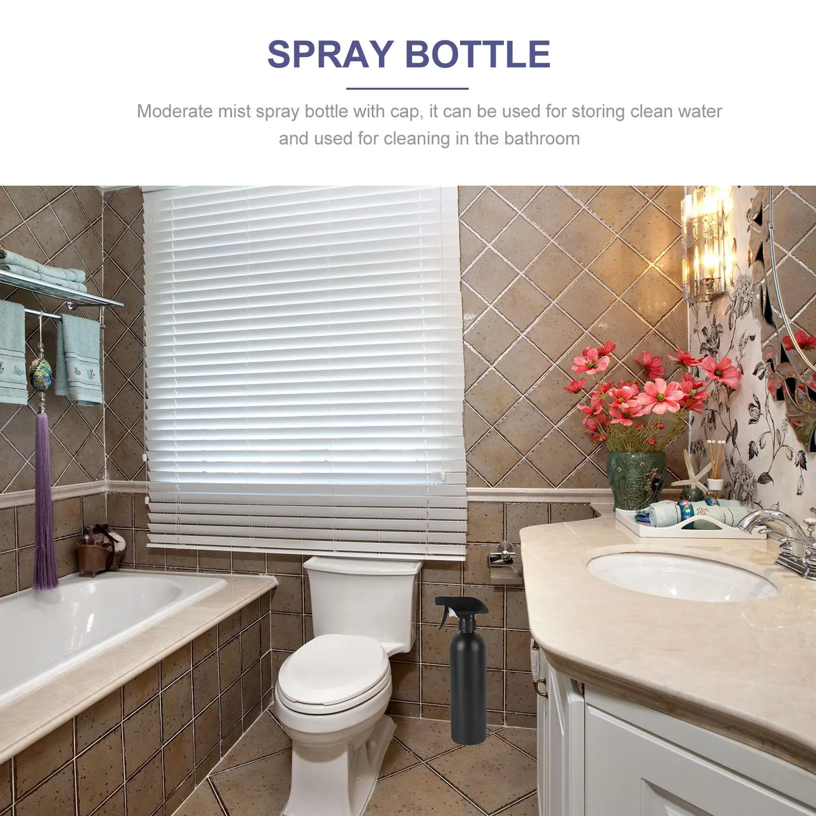 

5Pcs Spray Bottles Hdpe Large Capacity Portable Reusable Refillable for Garden Car Salon Cleaning Washing Tools