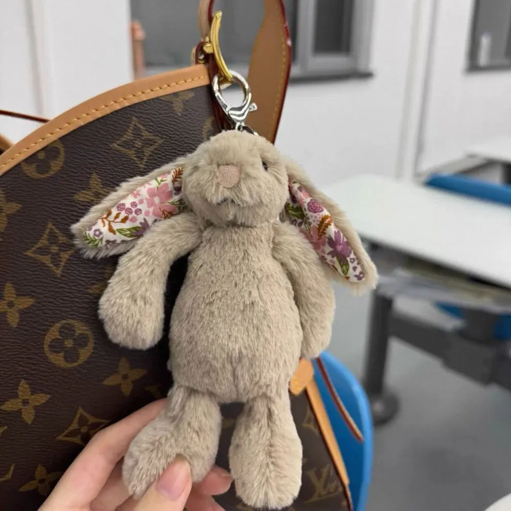 Nieuwste Jellycat Bonnie Rabbit Pluche Konijn met Luipaardprint, met Label, Zachte Bloemenoren, Cartoon Konijn Pop, Verjaardagscadeau, Huisdecoratie