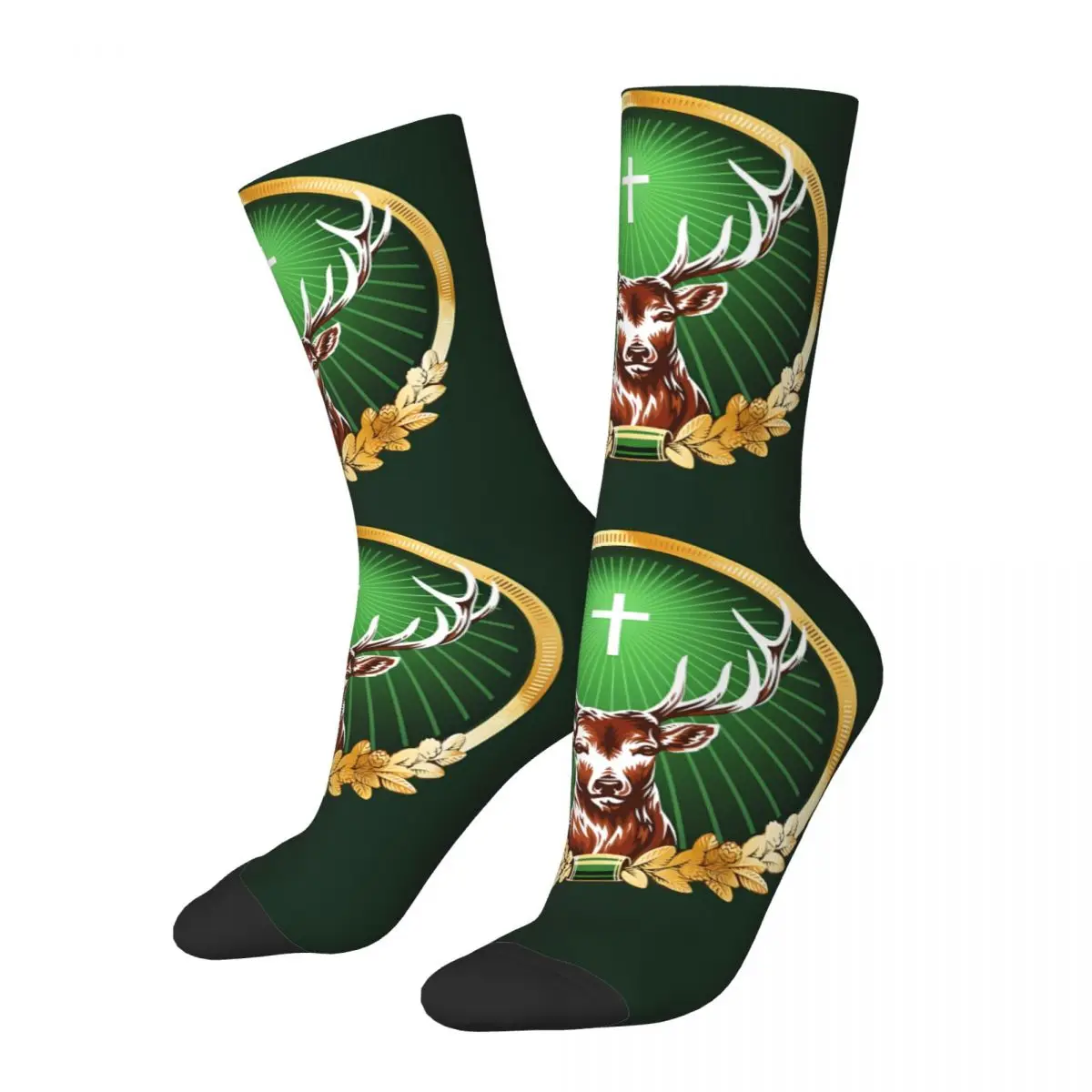 

Funny Men's Socks Deer Beer Vintage Street Style Crew Sock Gift Pattern Printed