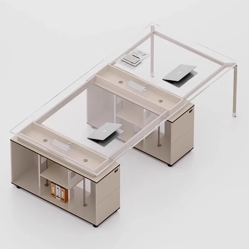 Staff Desk Simple Modern Computer 4 Four-person Screen Work