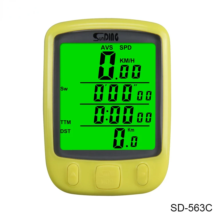 SD-563C Wireless Large Screen Bicycle Code Watch Bicycle Timer Stop Watch Chinese and English