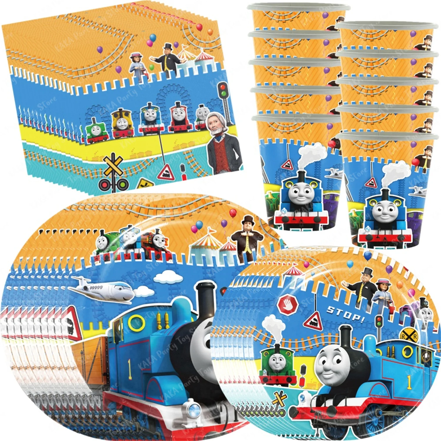 

Thomas Birthday Party Decoration The Train Decor Tableware Set Paper Plate Napkins Cup for Baby Shower Kids Party Supplies Toys