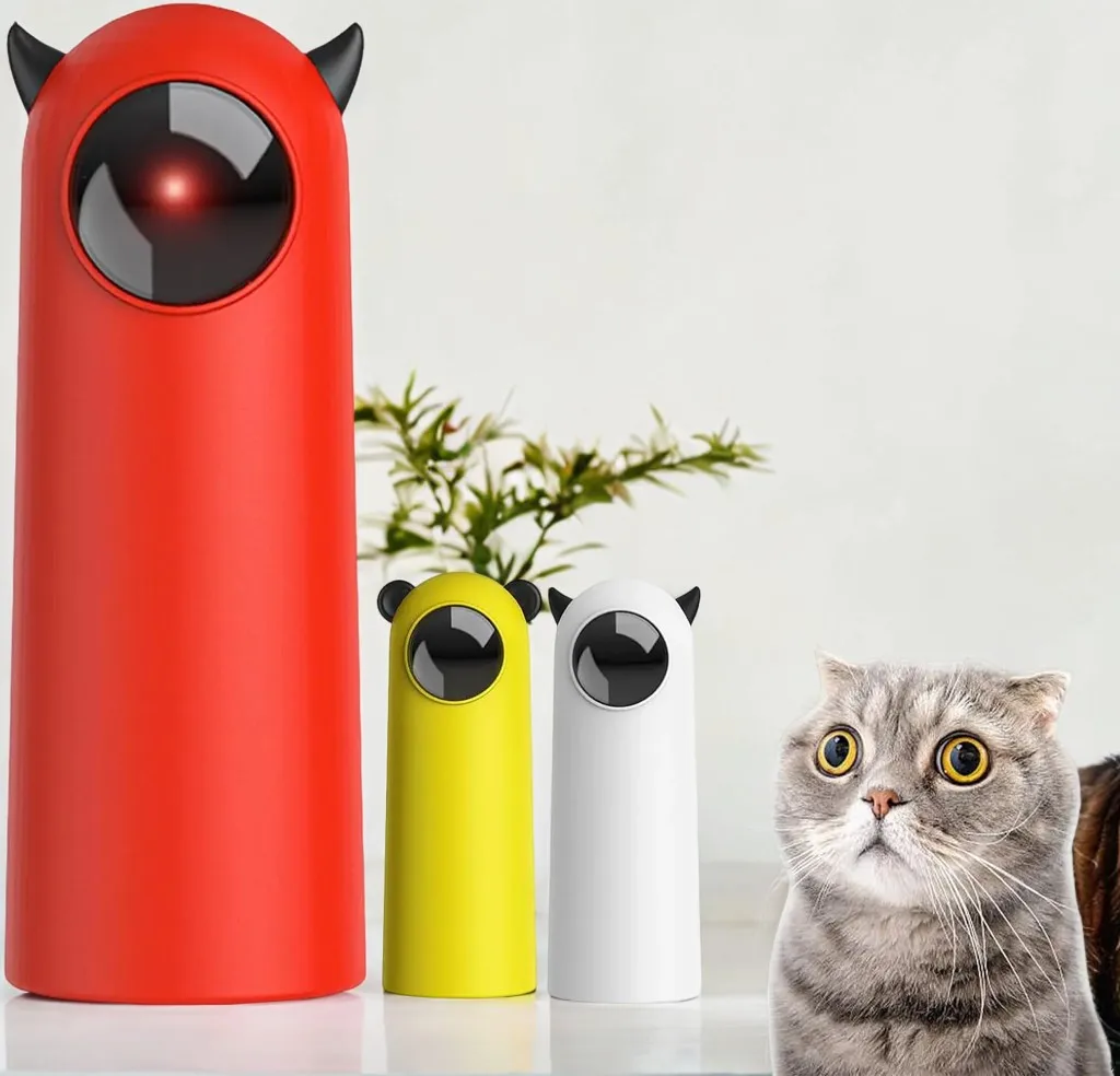 Interactive Cat Laser Toy with Automatic Wireless and Chargeable Robotic Toys for Kittens Puppies Indoor Pets Rechargeable laser