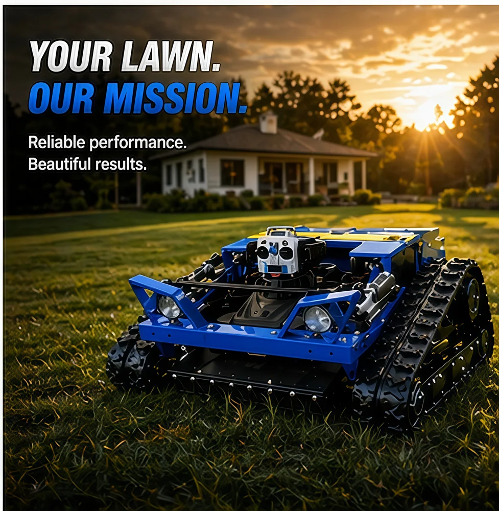 

Fast Response Remote Control Lawn Mower Customizable Product for Rough Terrain Dense Brush Reduce Effort for Outdoor Work