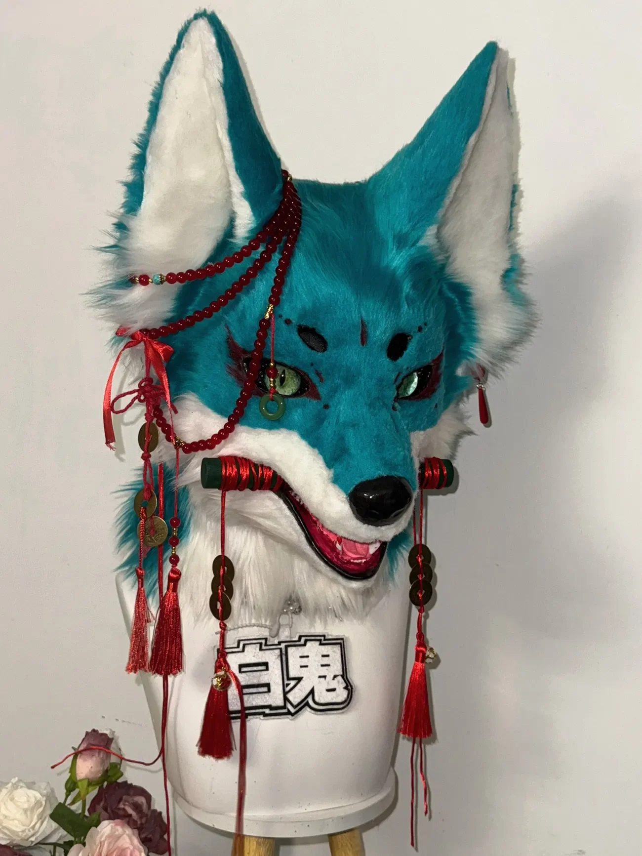 Kigurumi Base Mask Movable Jaw Fox and Dog 3D Printing Semi Realistic Beast Suit Skull Cosplay Costume Accessorie