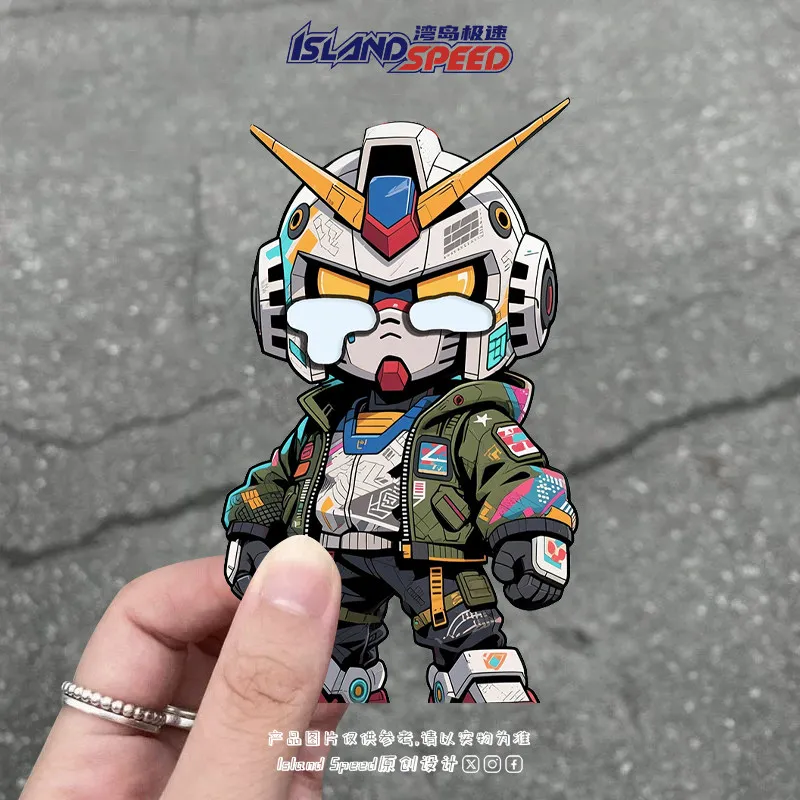 

Q version Mobile Suit Gundam Car Sticker Personality Creative Cartoon Anime Decorative Body Decal