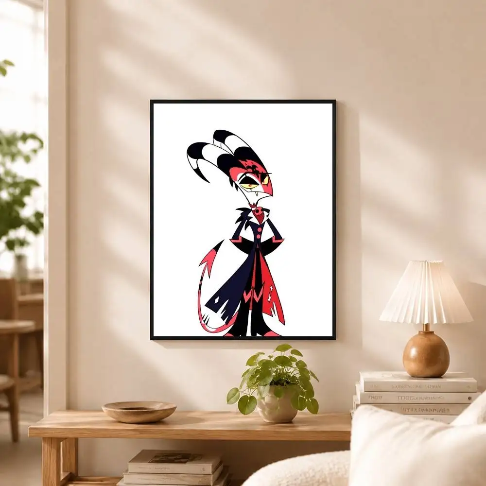 H-Helluva Boss B-Blitzo Poster Waterproof Wall Art Sticker For Bar Living Room Vintage Decor Print