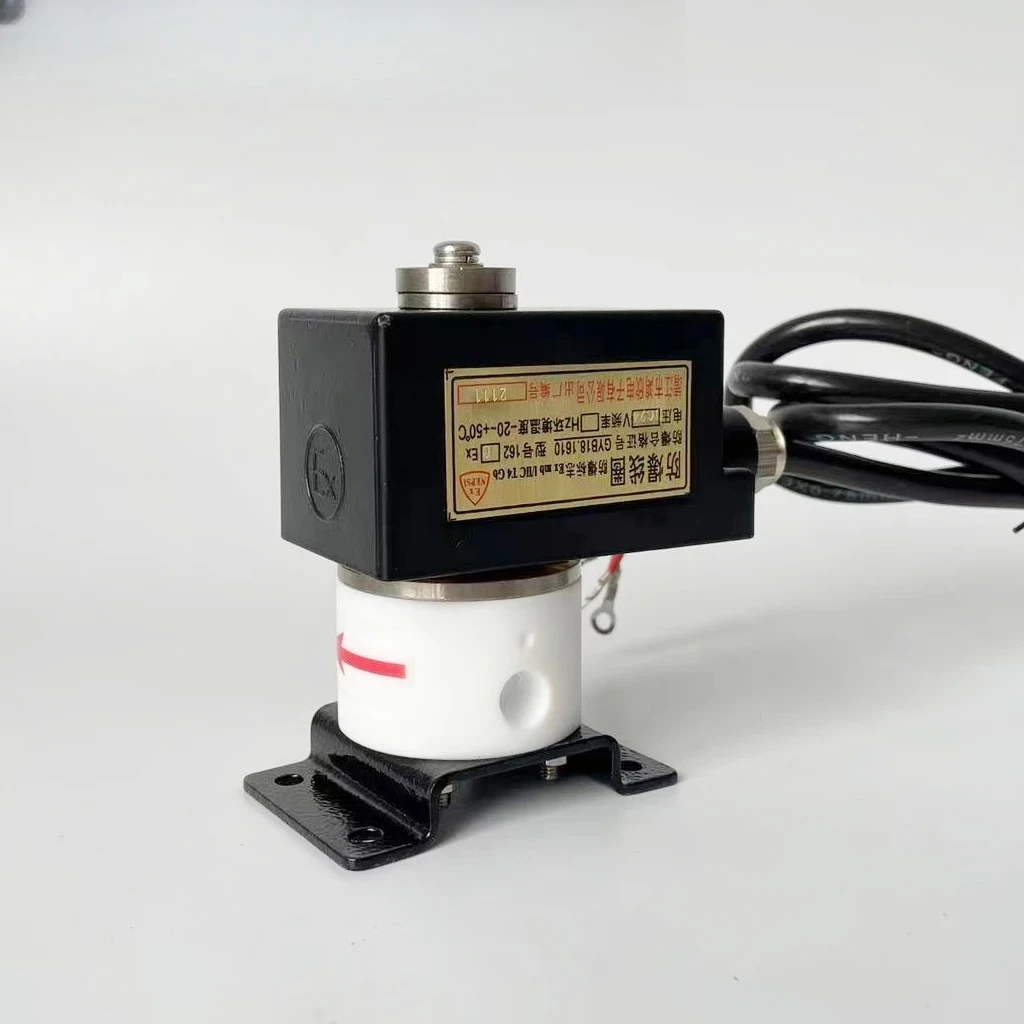 Válvula solenóide à prova de explosão EX-HYZF4-4-01 Válvula solenóide king de plástico, forte resistência à corrosão, oxidante forte, etc.
