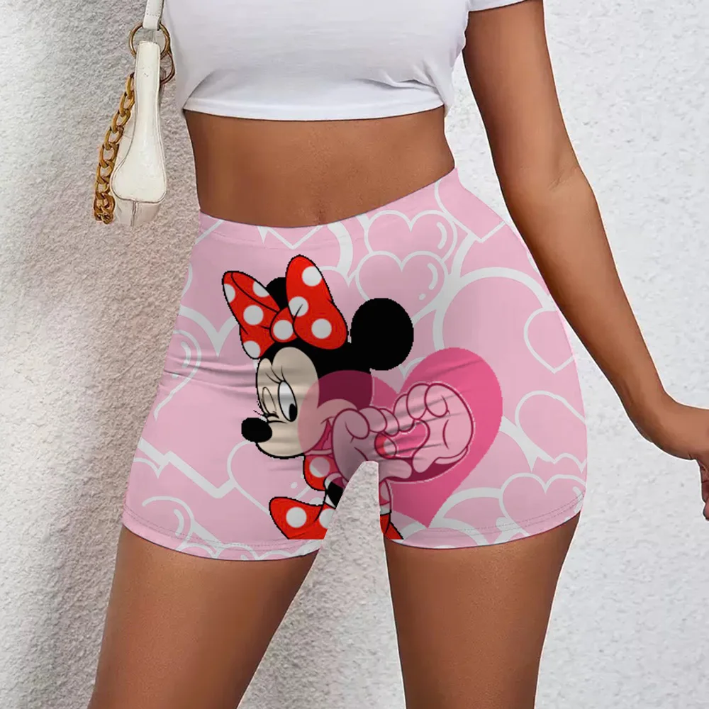 Women Fitness Yoga Lift Shorts Mickey Mouse Seamless Shorts Rainbow Sunglasses Volleyball Biker Gym Pants Tights