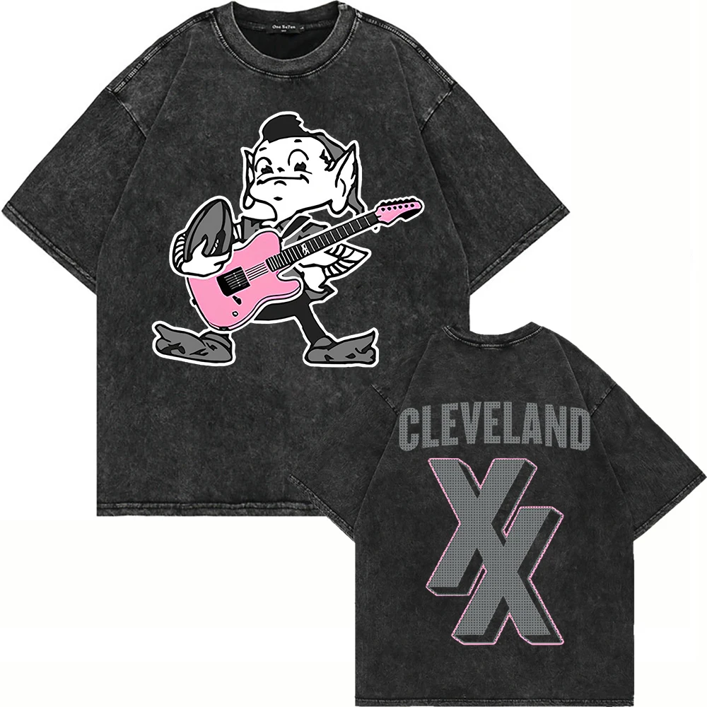 

Футболка унисекс оверсайз из 100% хлопка с винтажной обработкой и эффектом кислотной стирки, коллекция MGK The Lost Americana Tour 2025-2026