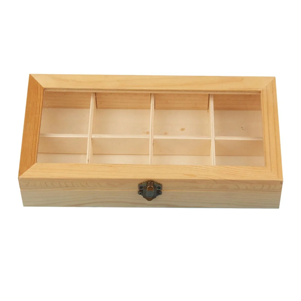 

8compartment Display Cabinet Wooden Tea Coffee Rack Storage Box Storage Box